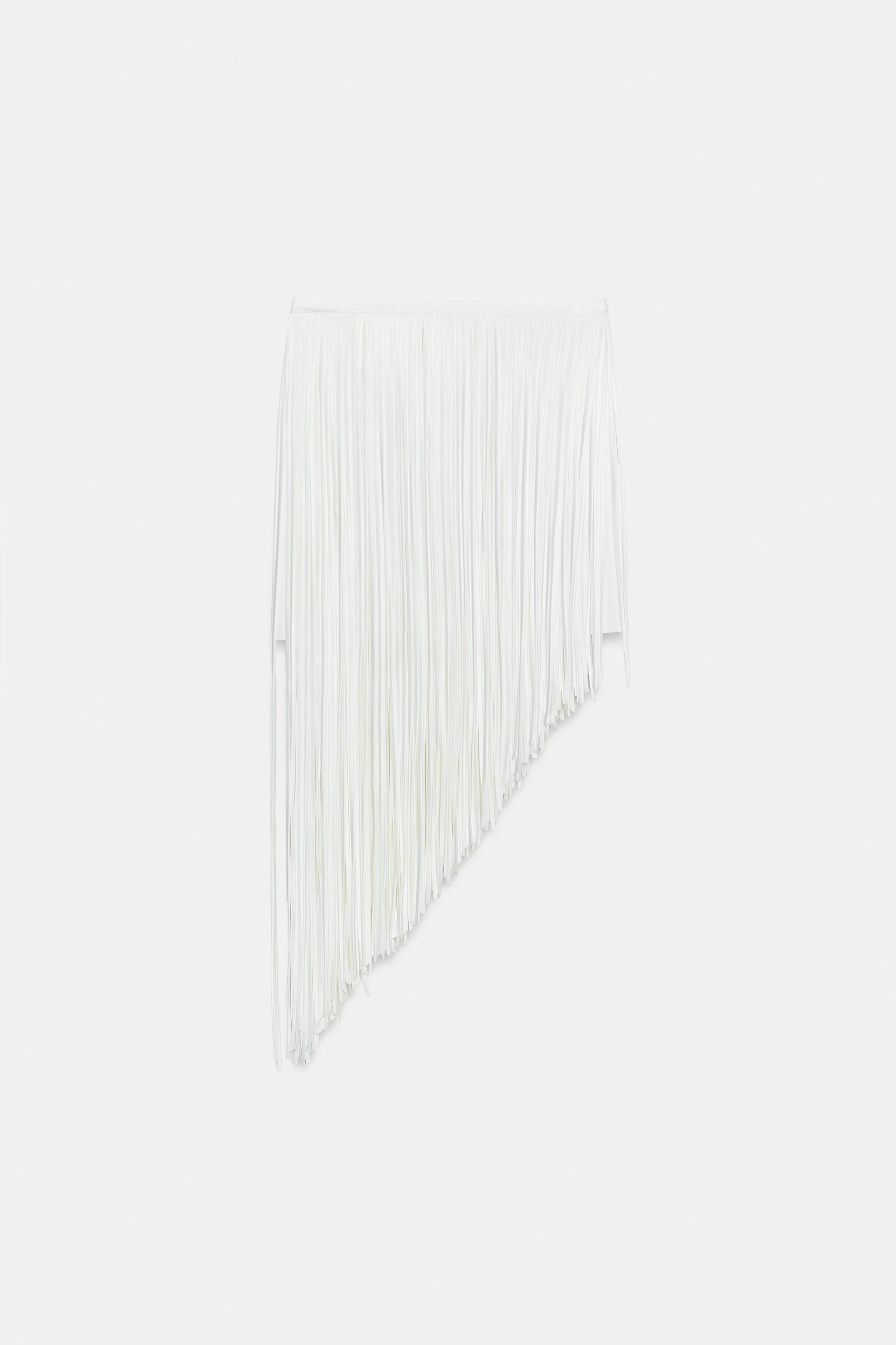 ZW COLLECTION ASYMMETRIC FRINGE SKIRT